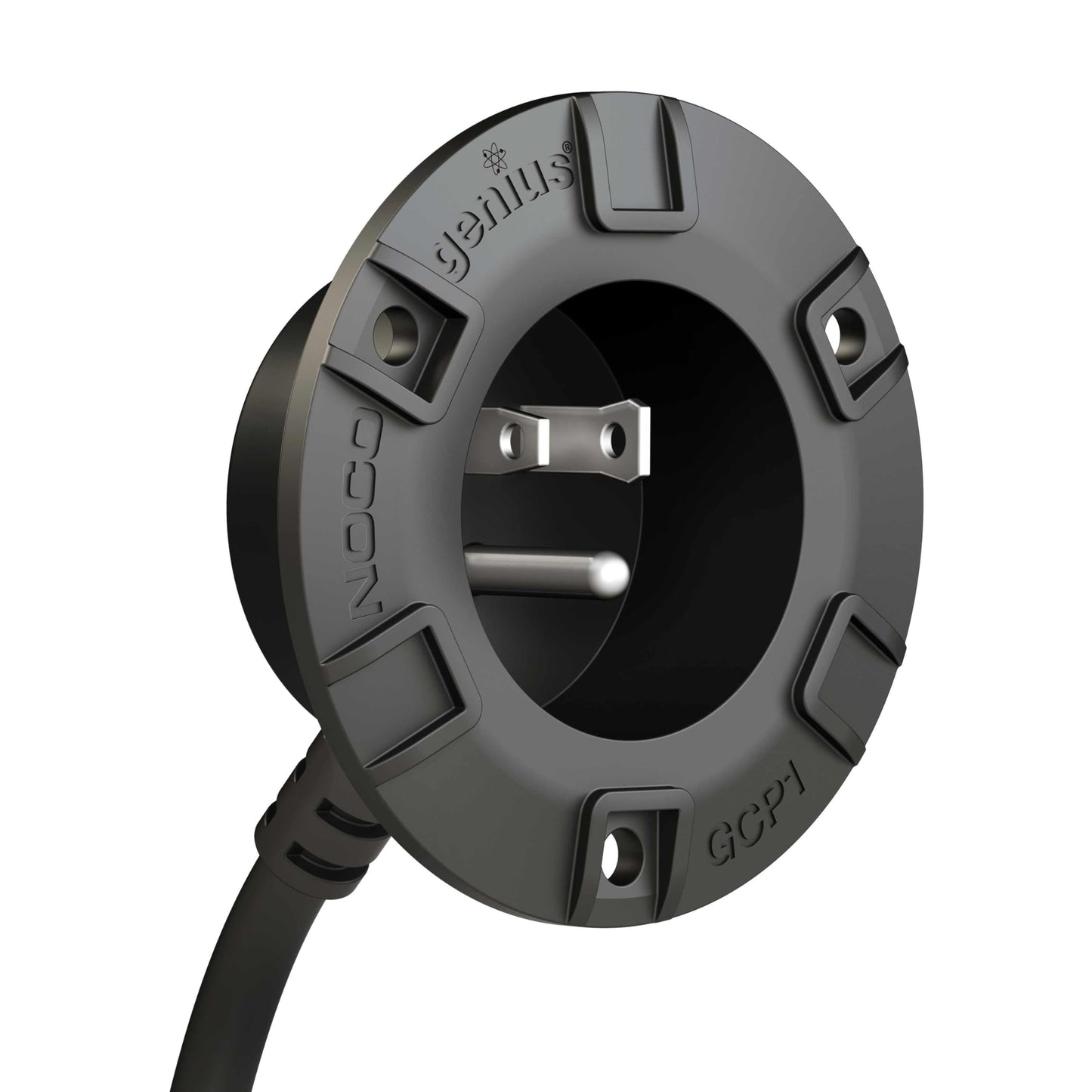 NOCO GCP1 15 Amp AC Port Plug, 125 Volt Power Inlet Socket, and Waterproof Electrical Outlet Receptacle Box with 16-Inch Integrated Outdoor Extension Cord NOCO