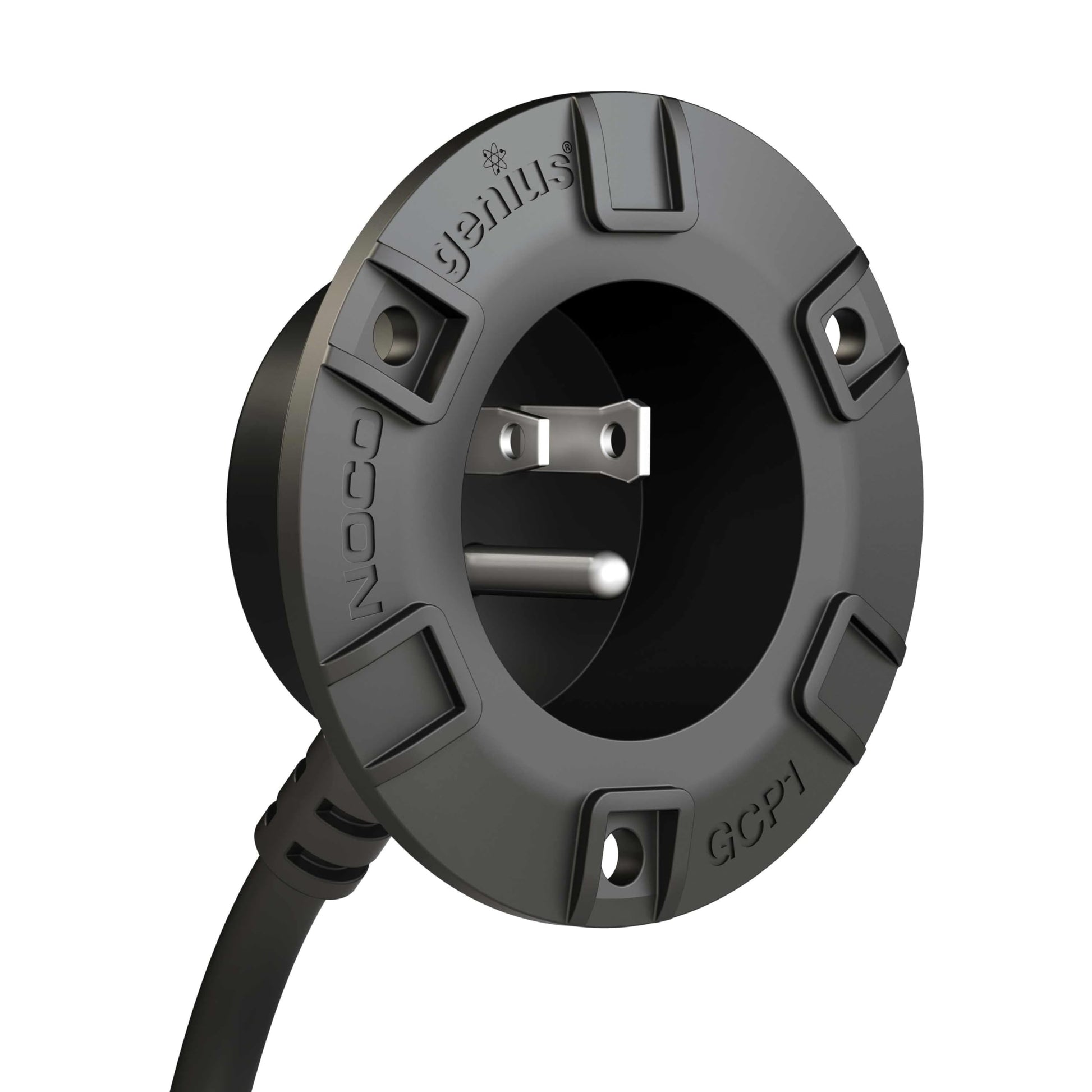 NOCO GCP1 15 Amp AC Port Plug, 125 Volt Power Inlet Socket, and Waterproof Electrical Outlet Receptacle Box with 16-Inch Integrated Outdoor Extension Cord NOCO