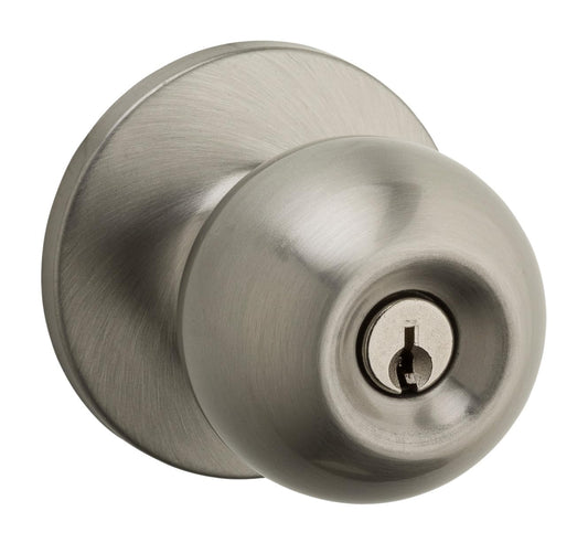 Weiser Regina Satin Nickel Front Door Knob with Lock and Key, Exterior/Interior Door Handles with Lock, Keyed Entry Door Knobs for Front Door, Bedroom, Bathroom & Office, Traditional Home Décor 🍁 All In One Marketplace Canada