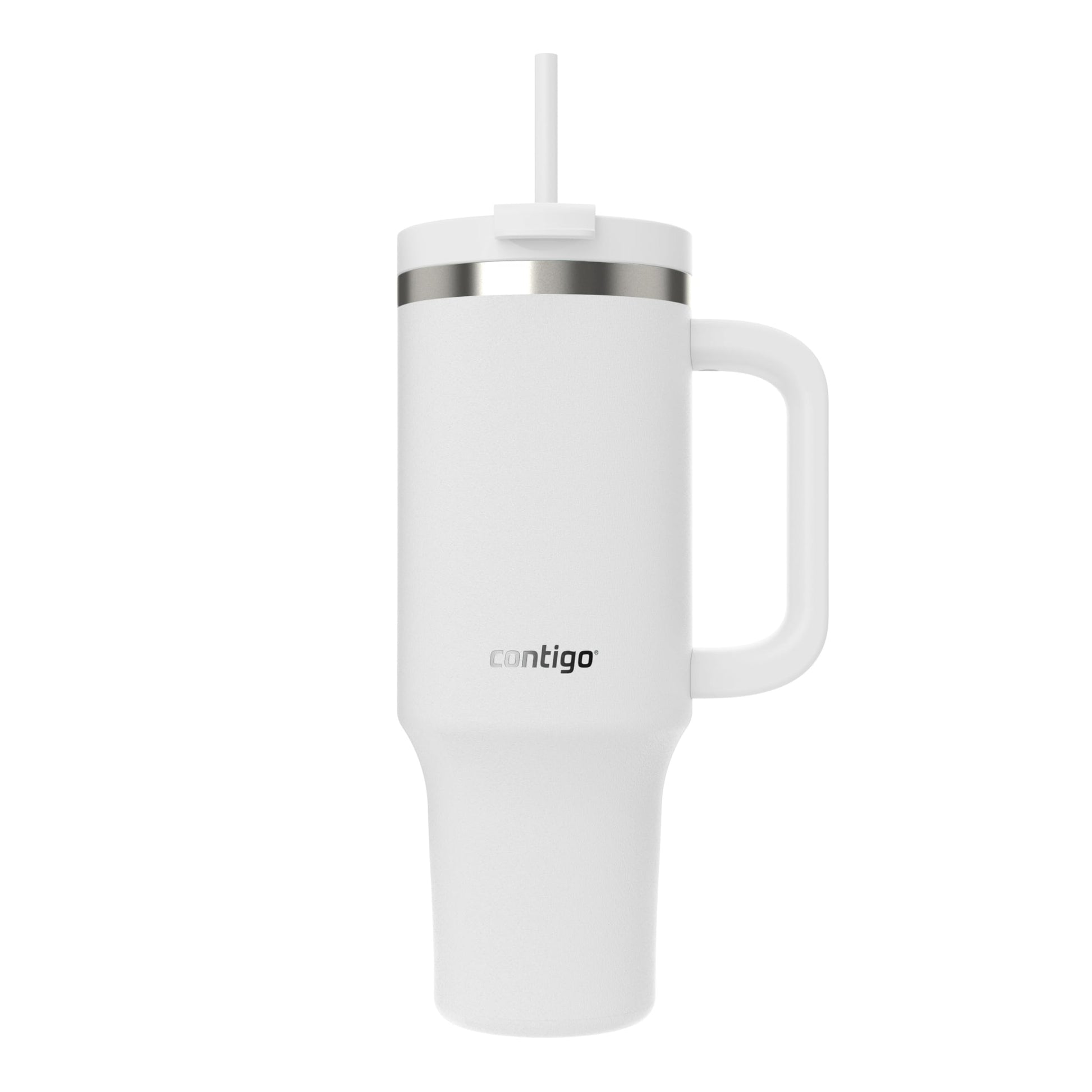 Contigo Streeterville Tumbler, 40 oz (1.18 L), Insulated Stainless Steel Water Bottle with Straw and Leak-Proof Lid, Salt Contigo