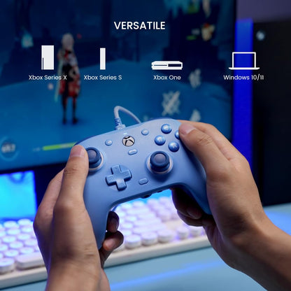 GameSir G7 SE Wired Controller for Xbox Series X|S, Xbox One & Windows 10/11, Plug and Play Gaming Gamepad with Hall Effect Joysticks/Hall Trigger, 3.5mm Audio Jack - Blue