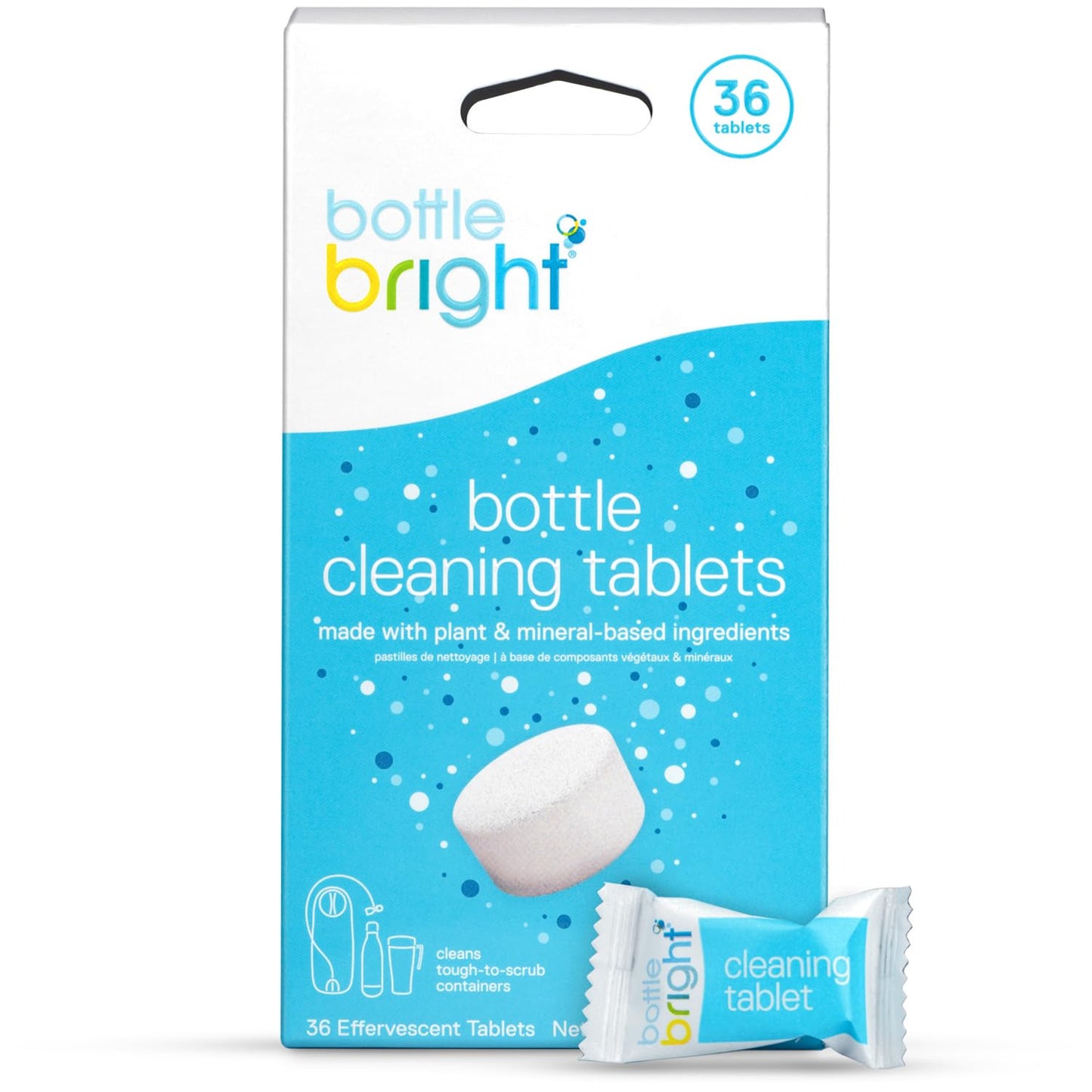 Bottle Bright Water Bottle Cleaning Tablets (36 Count) Bottle Bright