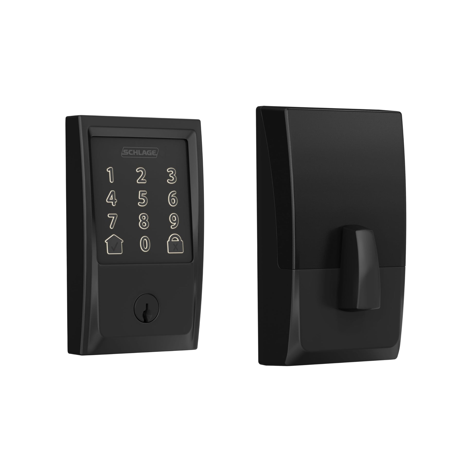 Schlage Encode Smart WiFi Deadbolt Lock with Greenwich Trim, Matte Black SCHLAGE