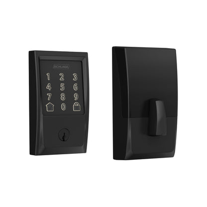 Schlage Encode Smart WiFi Deadbolt Lock with Greenwich Trim, Matte Black SCHLAGE