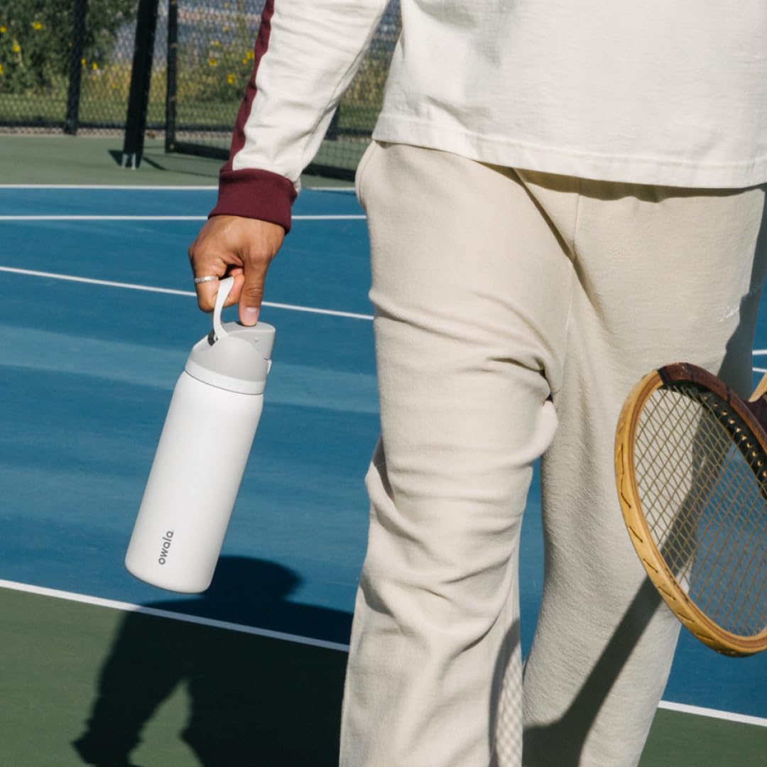 Bouteille d'eau isotherme Owala FreeSip en acier inoxydable avec paille pour le sport et les voyages, sans BPA, 1,2 L, Shy Marshmallow
