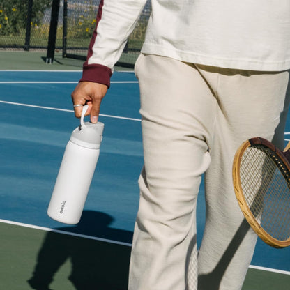Bouteille d'eau isotherme Owala FreeSip en acier inoxydable avec paille pour le sport et les voyages, sans BPA, 1,2 L, Shy Marshmallow