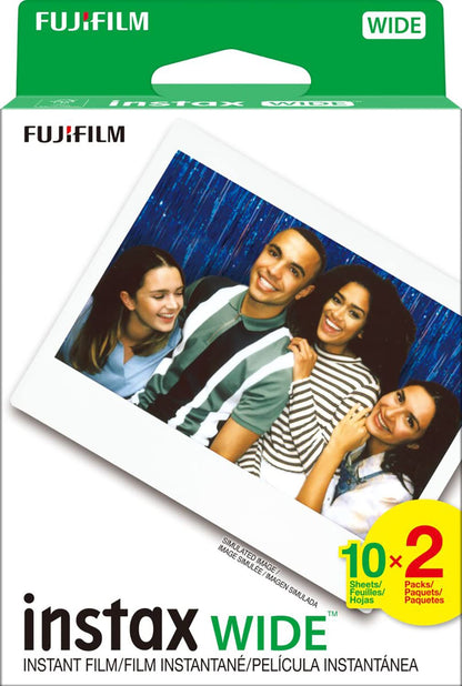 Fujifilm Instax Wide Film, White Twin Pack (20 Exposures