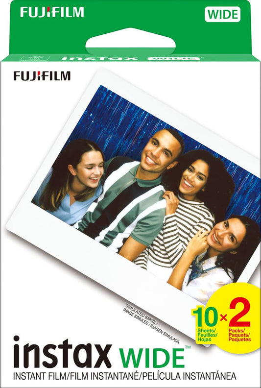 Fujifilm Instax Wide Film, White Twin Pack (20 Exposures