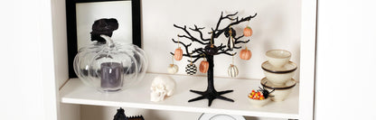 Set de 10 mini décorations à suspendre Lenox Pumpkin en porcelaine pour Halloween