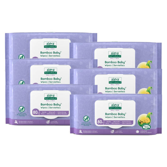 Aleva Naturals Bamboo Baby Wipes, 480 Count
