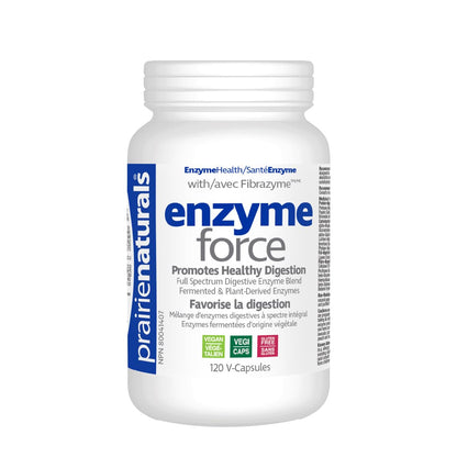 Prairie Naturals Enzyme Force - Full Spectrum Plant Enzyme with FibraZyme VCaps - 120 Count Prairie Naturals