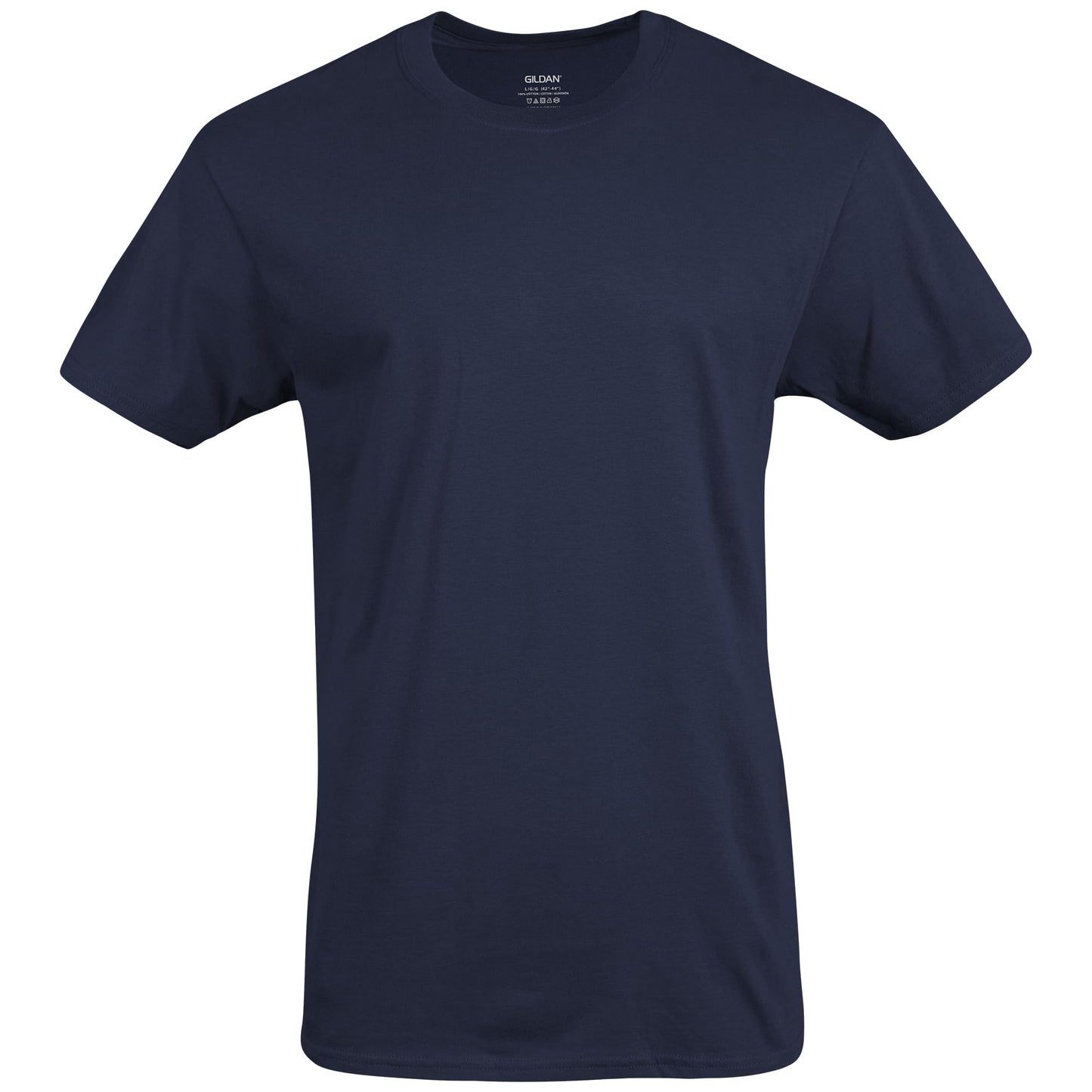 Gildan Men's Crew T-Shirts, Multipack, Style G1100, Navy/Heather Navy/Indigo Blue (5-Pack), XX-Large