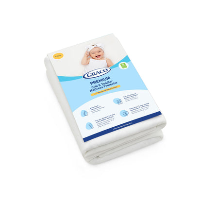 Graco Premium Waterproof Crib and Toddler Mattress Protector (2PK) – GREENGUARD Gold Certified, Machine-Washable & Dryer-Friendly, Waterproof Sleep Surface 🍁 All In One Marketplace Canada