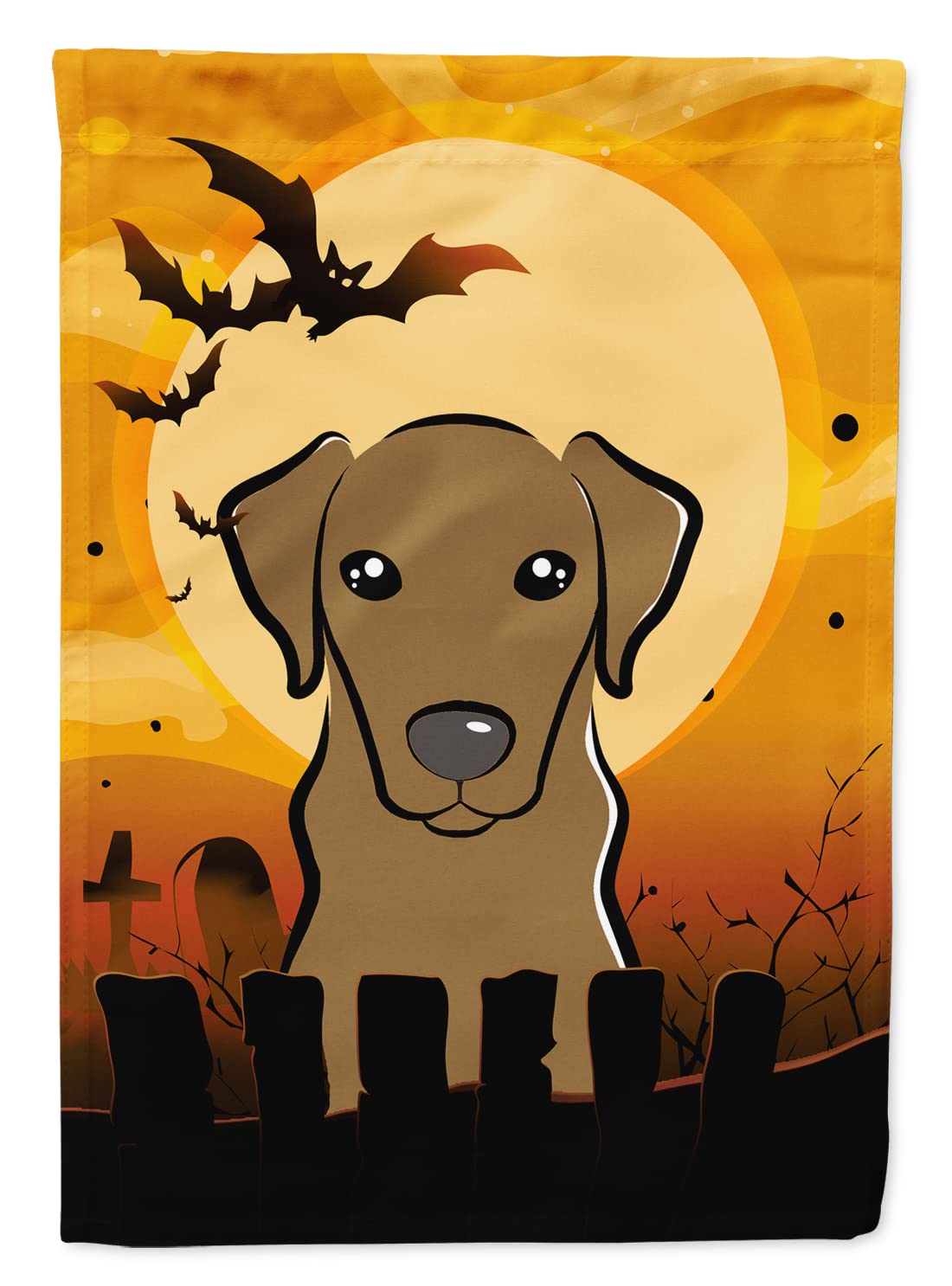 Caroline's Treasures BB1792GF Halloween Chocolate Labrador Garden Size Flag, Small, Multicolor
