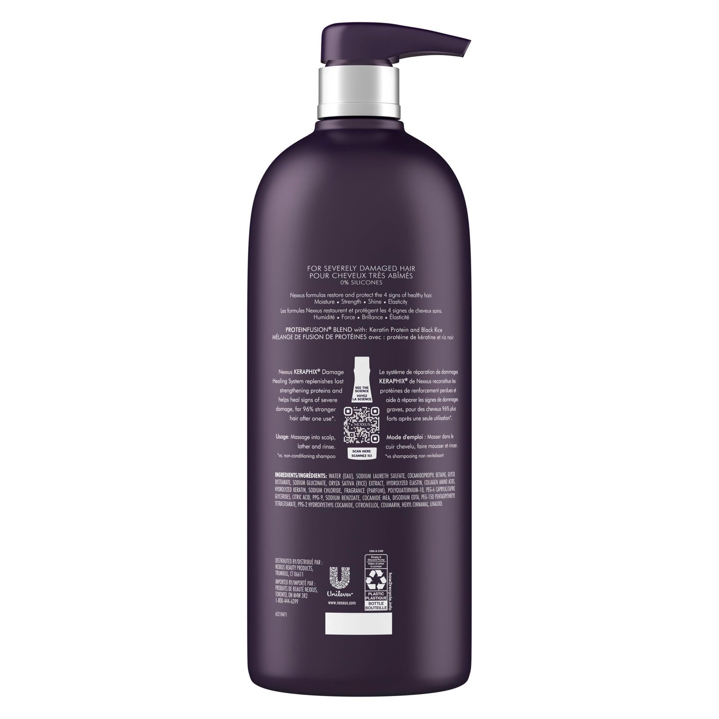Nexxus Keraphix Damage Healing Shampoo with ProteinFusion Pump, 1L Nexxus