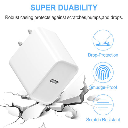 iPhone 16 15 Fast Charger [Apple MFi Certified] 3 Pack 20W USB C Wall Charger Block 6FT USB C to C Charger Cable Compatible with iPhone 16/iPhone 15/iPro/Pro Max,Pad Pro,Pad Mini/Air4 Phones