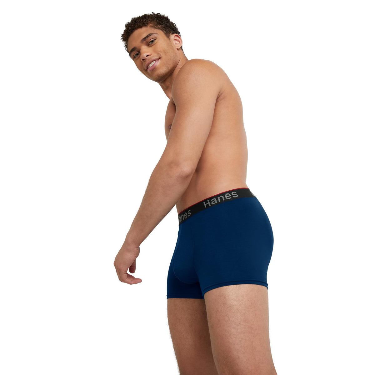 Hanes Total Support Pouch Men's Trunks, Anti-Chaffing, Moisture-Wicking Underwear Odor Control, Pack of 3, Assorted, Medium