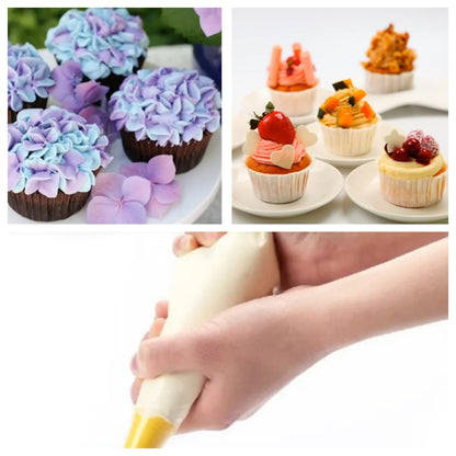 AMBESTAR 24 Inch Extra Large Piping Bags, Thickened 100Pcs/Set Disposable Clear Plastic Icing Piping Bags, Food Grade for Dessert, Cupcake, Pastry, Candy Decorating, Cookies, Cake Decoration 🍁 All In One Marketplace Canada