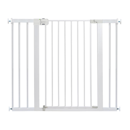 Safety 1st SecureTech Tall & Wide Pressure-Installed Metal Gate with SecureTech Locking Handle - Fits 29-47" Wide, 36" Tall, Includes 2 Extension Panels And 4 Wall Cups, Great For Babies And Pets