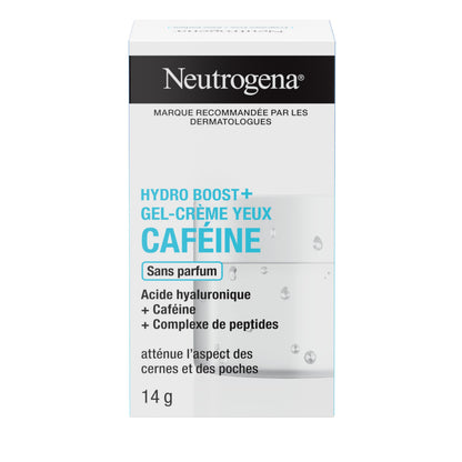 Neutrogena Hydro Boost+ Caffeine Eye Gel Cream, Hyaluronic Acid Eye Cream, Antioxidant Moisturizer, Fragrance Free, 14 grams
