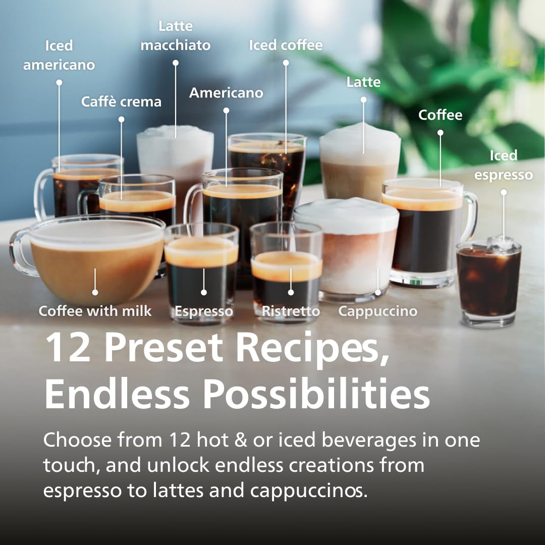 Philips 4400 Series Fully Automatic Espresso Machine, LatteGo Milk System