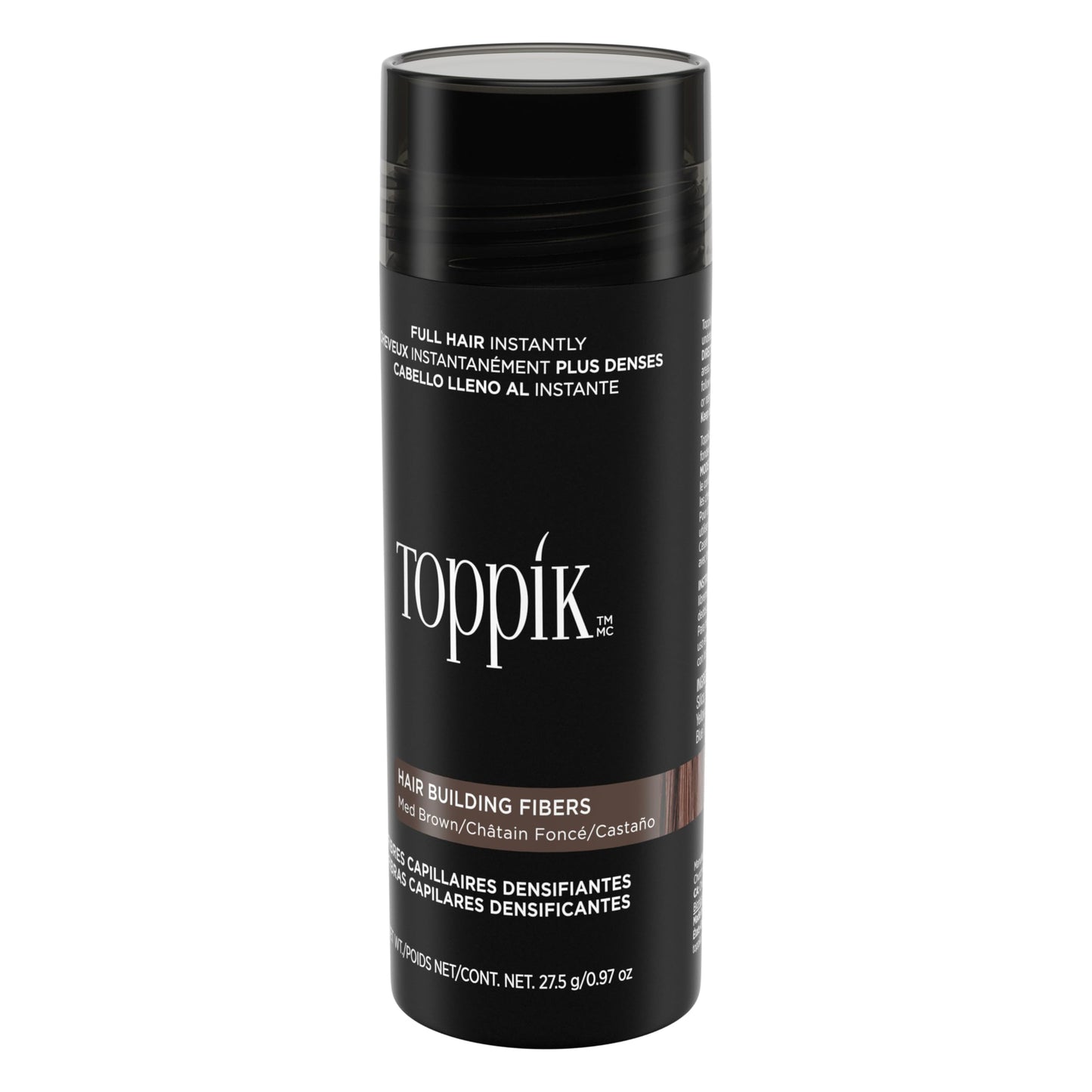 TOPPIK Hair Building Fibers, 27.5 g, Fill In Fine or Thinning Hair, Instantly Thicker Looking, Multiple Shades for Men & Women