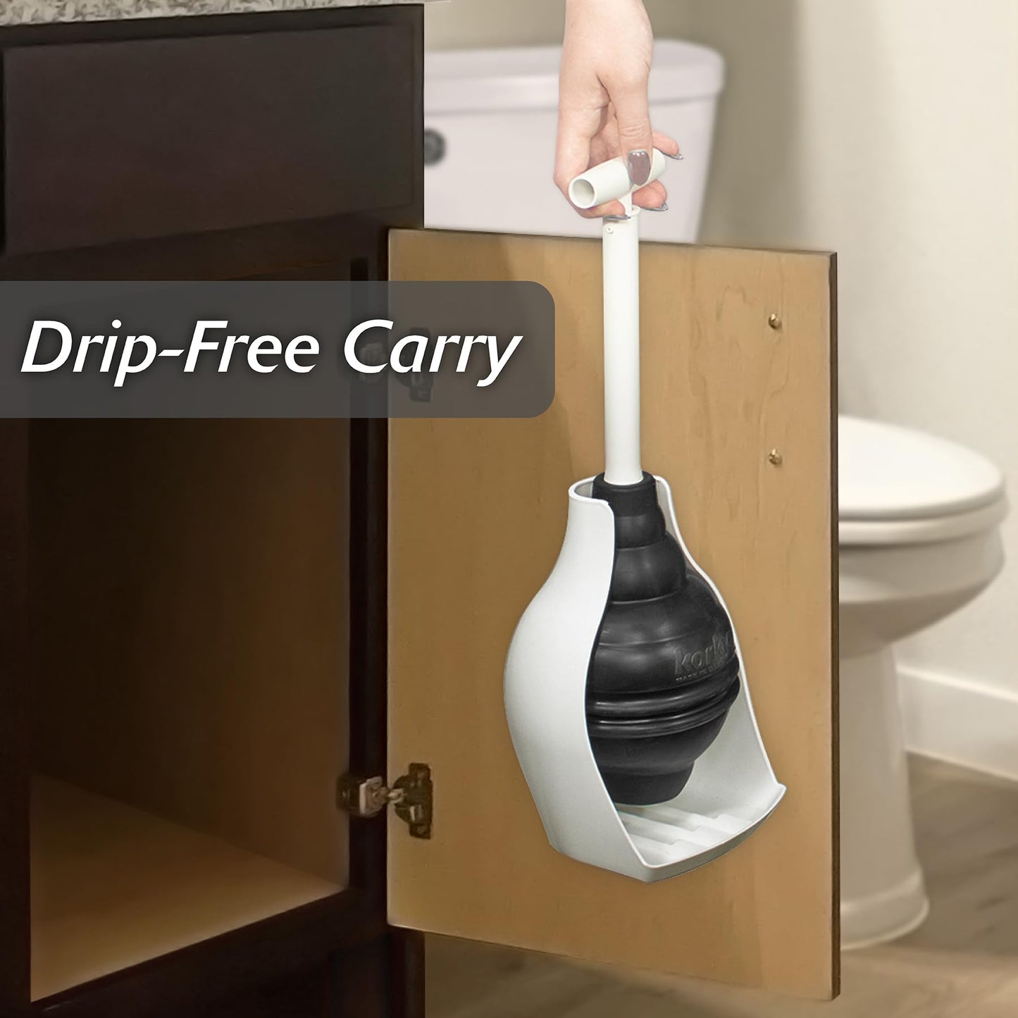 Korky BeehiveMAX Hideaway - Heavy Duty Toilet Plunger with Holder - Drip Free Carry - Seals All Bowl Shapes – Powerful Clog Removal, 97-5 🍁 All In One Marketplace Canada