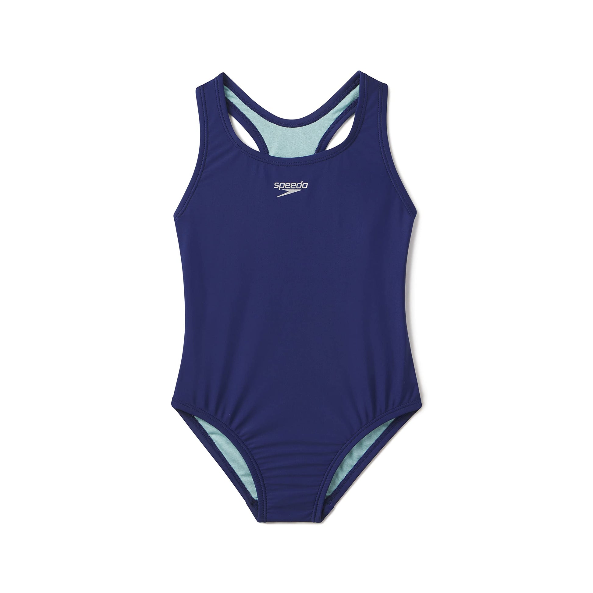 Speedo Girl's Swimsuit One Piece Closed Racerback Speedo