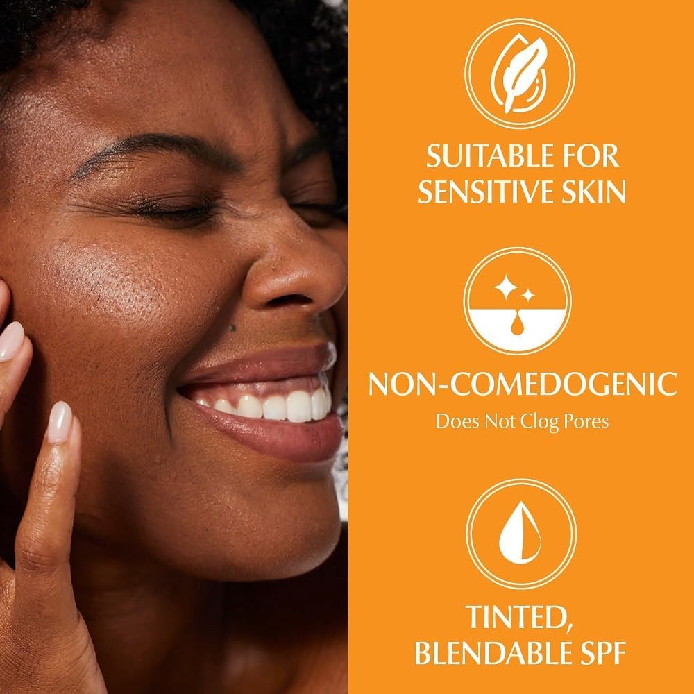 Eucerin Sun Tinted Mineral Face Sunscreen, Daily Face Sunscreen SPF 35 with Zinc Oxide and 5 Antioxidants, Mineral Body SPF 35 Lotion with UVA-UVB Sun Protection, Fragrance Free & Non Greasy, 50 ml pump