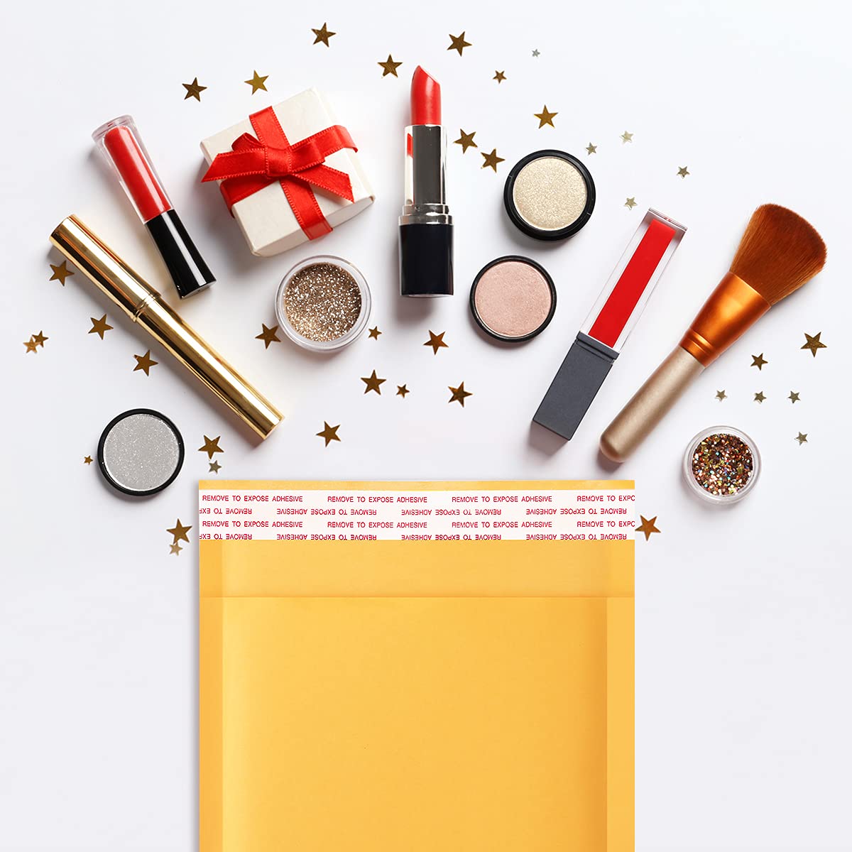 UCGOU Kraft Bubble Mailers 4x8 Inch 50 Pack Usable Size 4x7 Inch Yellow Padded Envelopes #000 Small Business Mailing Package Self Sealing Tear Resistant Boutique Bulk Mail Shipping Bags Bubble Mailers