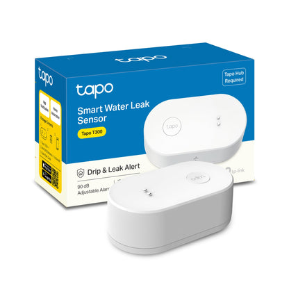 TP-Link Tapo Smart Water Leak Detector, Requires Tapo Hub, Water Leak Sensor Wi-Fi with Rapid Dripping Detection, 90dB Adjustable Alarm, App Alerts, Compatible with Alexa and Google Home, T300 Tapo