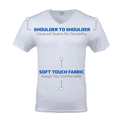 Gildan Men's V-Neck T-Shirts, Multipack, Style G1103, White (6-Pack), Medium 🍁 All In One Marketplace Canada