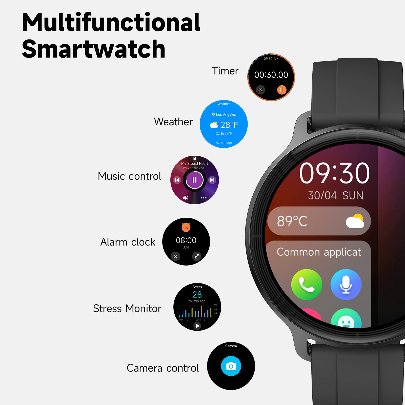 Smart Watch for Men Women, Bluetooth Calling, 1.27" HD Touchscreen Fitness Tracker, 100+ Sports Modes, AI Built-in, Heart Rate/Sleep/Step/SpO2 Monitor, IP68 Waterproof, Smartwatch for Android iPhone - Available at All In One Marketplace Canada
