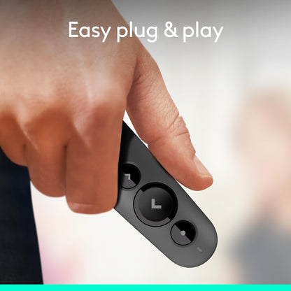 Logitech R500s Laser Presentation Remote Bluetooth USB A Receiver - Black