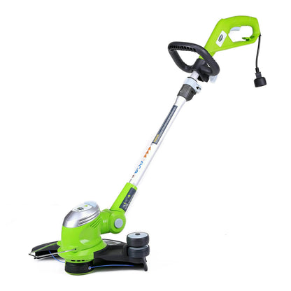 Greenworks 5.5 Amp 15″ Electric String Trimmer/Edger –Auto Dual Line Feed, Adjustable Handle, Rotating Head & Lightweight for Home Yard, Lawn Edges, Driveway, Fence Lines & Garden Borders Maintenance Greenworks