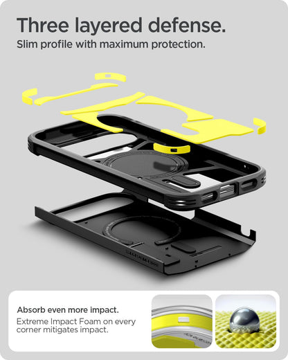 Spigen Case for Pixel 10 / Pixel 10 Pro Case, Tough Armor (AI) MagFit Designed for Google Pixel 10 / Pixel 10 Pro - Black