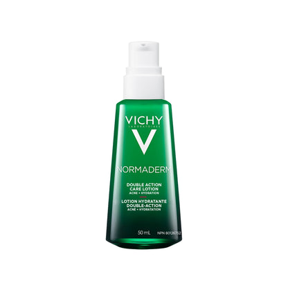 Vichy Face Cream for Acne-Prone Skin, Normaderm Double-Action Anti-Acne Face Moisturizer with Salicylic Acid, Oil-Free, Non-Comedogenic, Hypoallergenic, & Paraben-Free, 50mL VICHY
