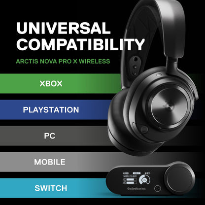SteelSeries Arctis Nova Pro Wireless Xbox Multi-System Gaming Headset - Premium Hi-Fi Drivers - Active Noise Cancellation Infinity Power System - Stealth Mic - Xbox, PC, PS5, PS4, Switch, Mobile 🍁 All In One Marketplace Canada
