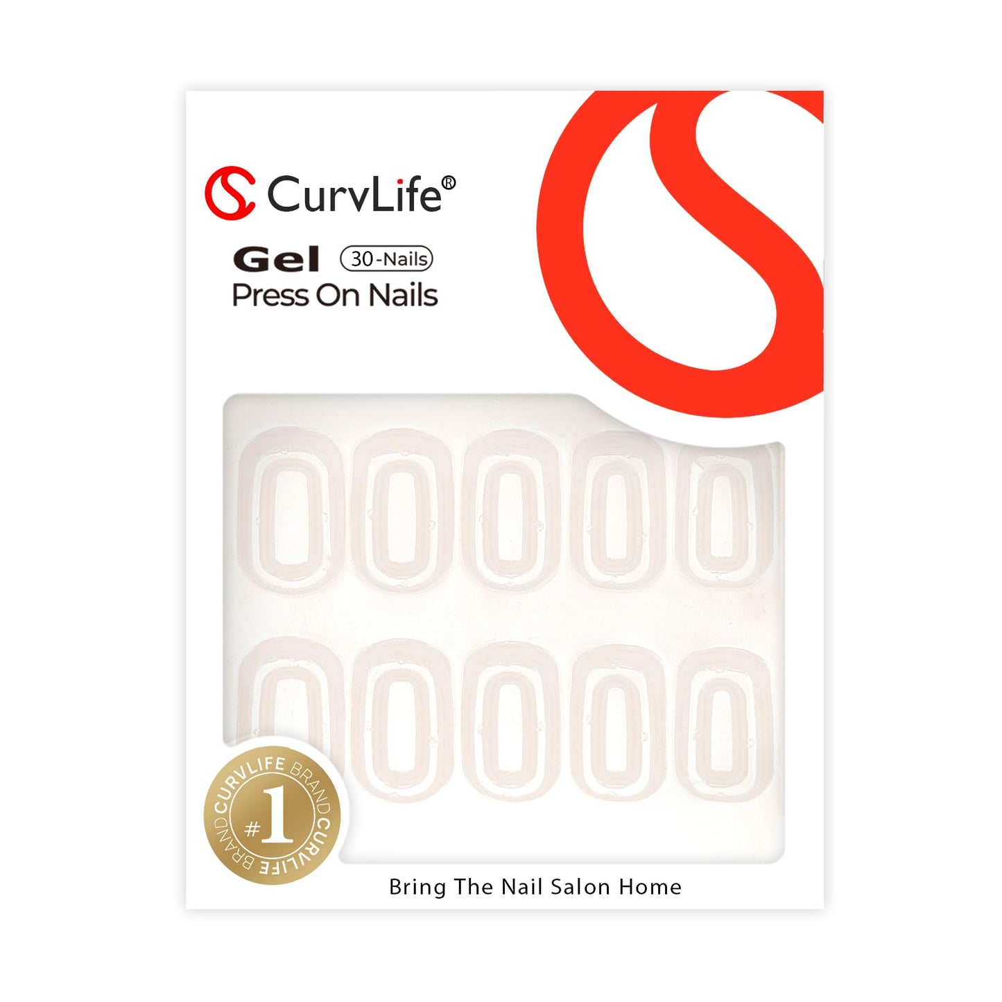 Curvlife 30pcs Short Press On Nails, Shining Stick on Fake Nails Design Glossy Acrylic Nails Tips Glue on Square Press on Nails For Women False Nail Kit With Nail Glue (French Gradient Pink) - Available at All In One Marketplace Canada