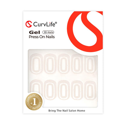 Curvlife 30pcs Short Press On Nails, Shining Stick on Fake Nails Design Glossy Acrylic Nails Tips Glue on Square Press on Nails For Women False Nail Kit With Nail Glue (French Gradient Pink) - Available at All In One Marketplace Canada