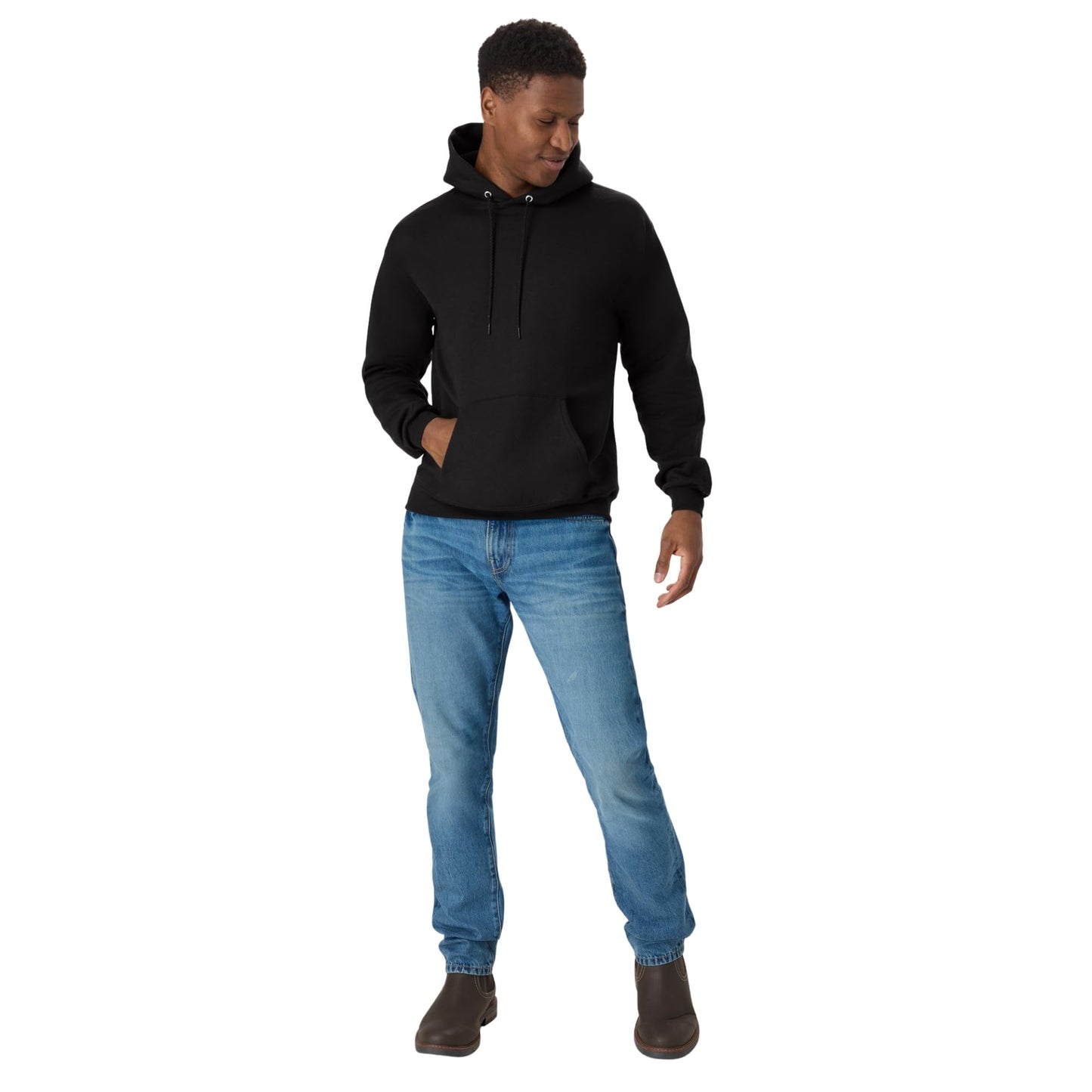 Hanes Men's Pullover EcoSmart Hooded Sweatshirt, Black, X-Large 🍁 All In One Marketplace Canada