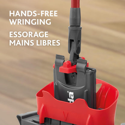 Vileda Ultramax Flat Mop and Bucket Set with 1 Extra Refill | Multi-Piece Handle | Perfect Mop for Walls and Ceilings | Machine-Washable Mop Head Vileda