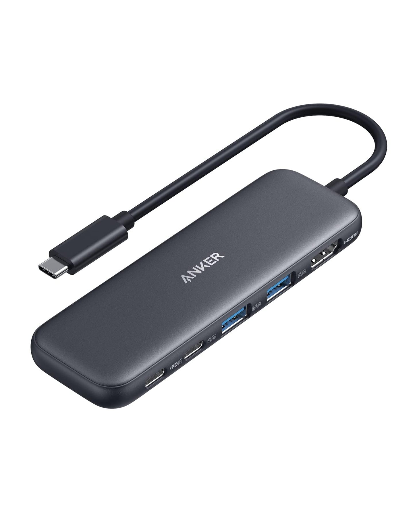 Anker USB C Hub, 5-in-1 USBC to HDMI Splitter with 4K Display, 1 x Powered USB-C 5Gbps & 2×Powered USB-A 3.0 5Gbps Data Ports for MacBook Pro, MacBook Air, Dell and More - Available at All In One Marketplace Canada