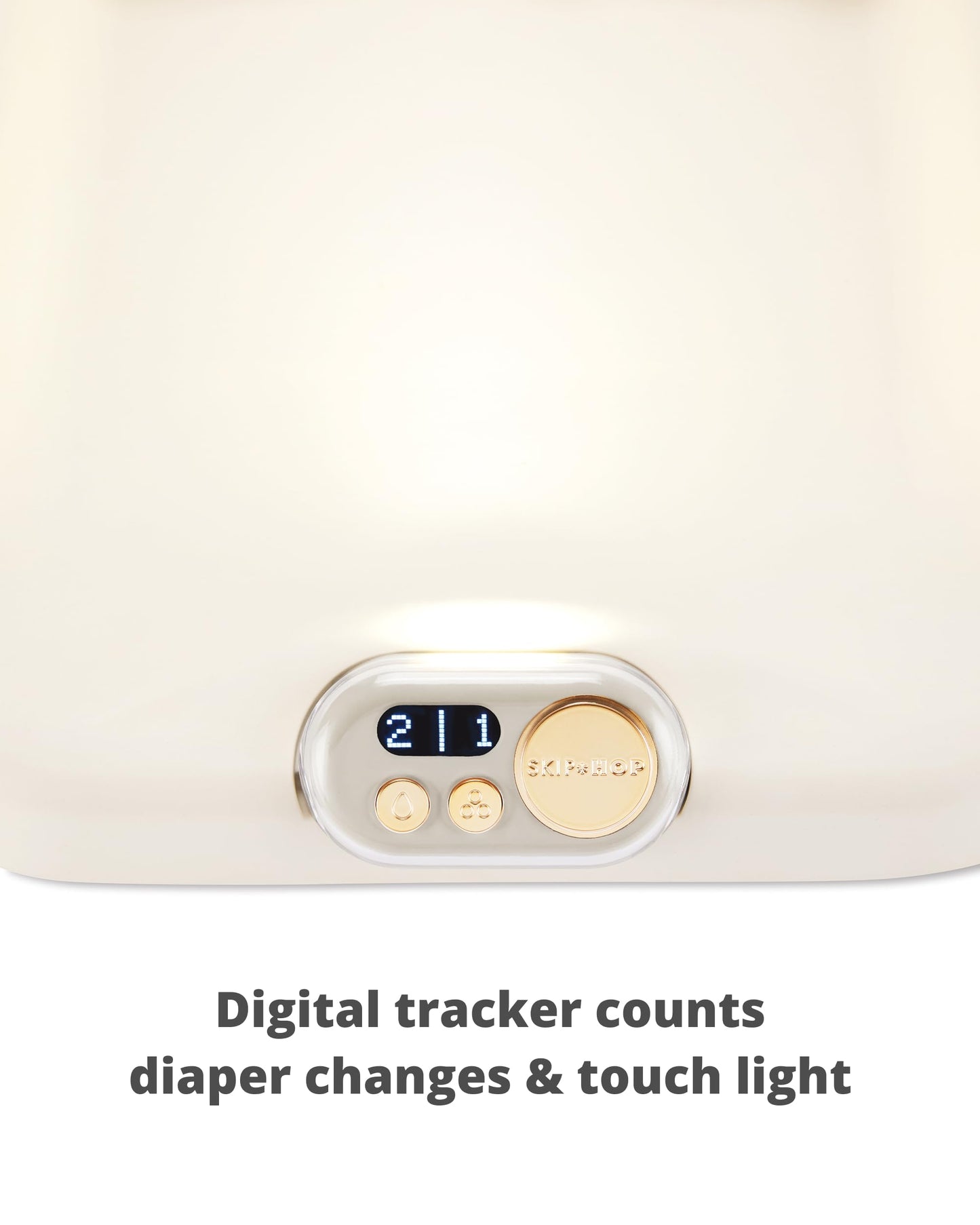 Skip Hop Baby Changing Pad Nursery Style Light-Up & Diaper Change Tracker Wipeable and Contoured with Cushioned Foam Fits Standard Changing Tables Oat 🍁 All In One Marketplace Canada