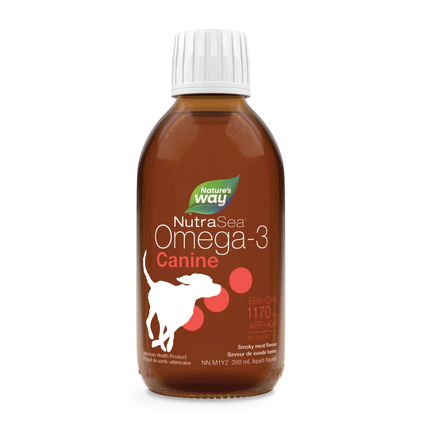 Nature’s Way NutraSea Omega-3 Canine Supplement for Dogs – Helps Support Dogs’ Skin, Coat, Muscles, Joints, Heart & Brain – 1170 mg of EPA + DHA – Smoky Meat Flavour, 200 mL 🍁 All In One Marketplace Canada