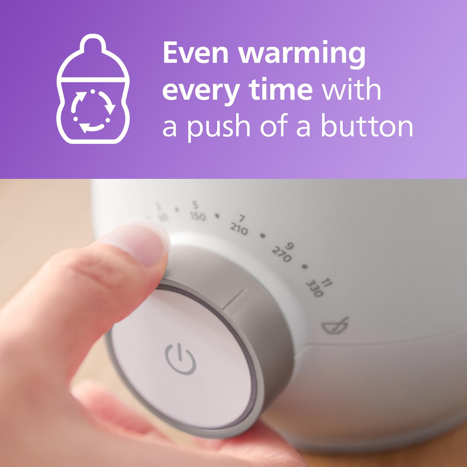 Philips Avent Premium Fast Bottle Warmer, with Smart Temperature Control, Water Bath Technology, Automatic Shut-off, Model SCF358