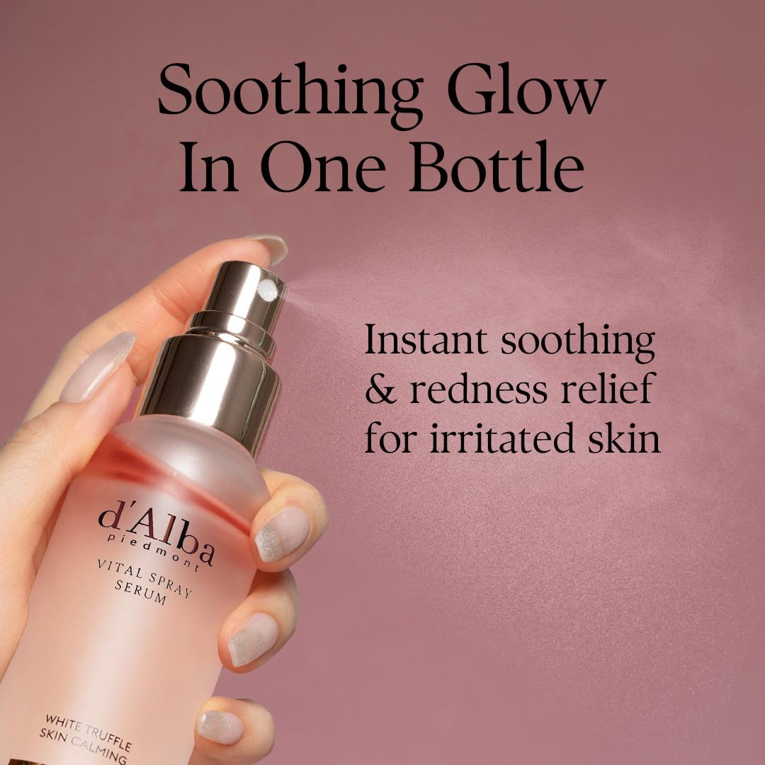 d'alba Piedmont Italian White Truffle Vital Spray Serum, Vegan Skincare, Calming and Hydrating Facial Mist with White Truffles for Red and Sensitive Skin, Glow Serum, Surfactant Free, All in One Care, Korean Skincare - Available at All In One Marketplace Canada