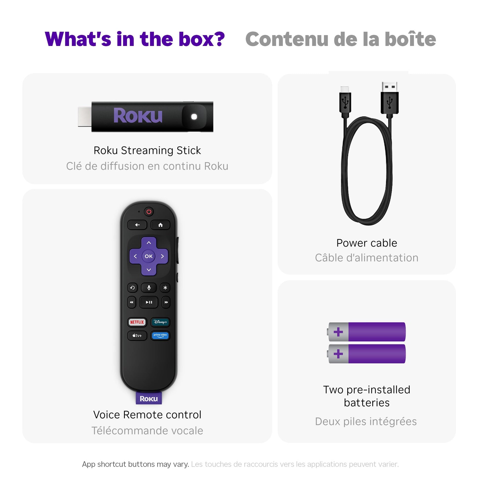 Roku® Streaming Stick™ 2025 - HD Roku Streaming Device for TV with Voice Remote - Free & Live TV