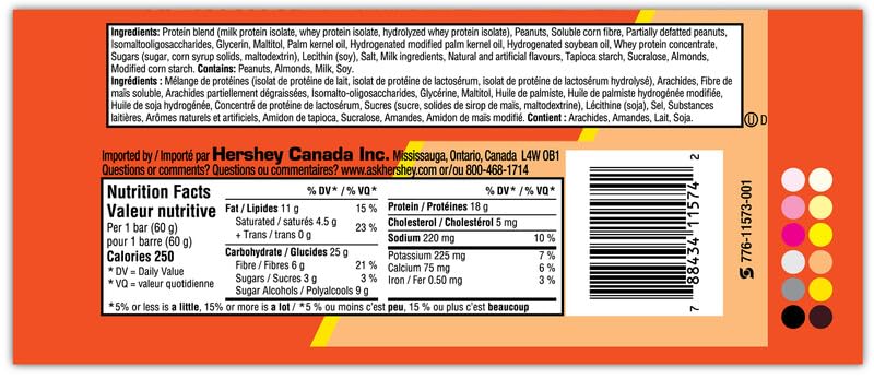 ONE Reese's Peanut Butter Protein Bars - 18g Protein, 3g Sugar, Gluten Free (12 Pack)