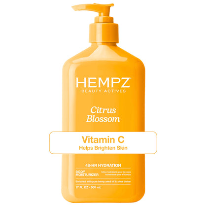 HEMPZ Body Lotion - Citrus Blossom Limited Edition Daily Moisturizing Cream, Shea Butter, Aloe, Orange Extract Body Moisturizer - Skin Care Products, Hemp Seed Oil - 17 Fl Oz - Available at All In One Marketplace Canada